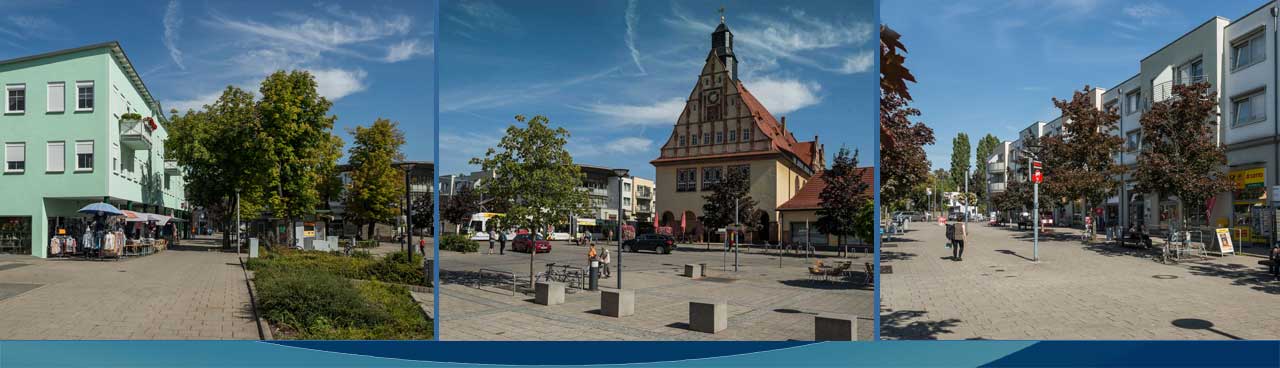 View at the Town Hall Square in Schkeuditz